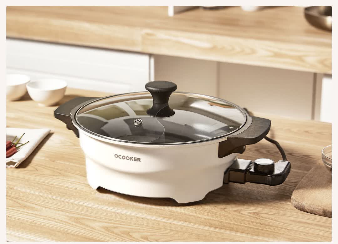 小米生态家用多功能鸳鸯电火锅电煮锅电热锅4l大容量1500w大火力不粘