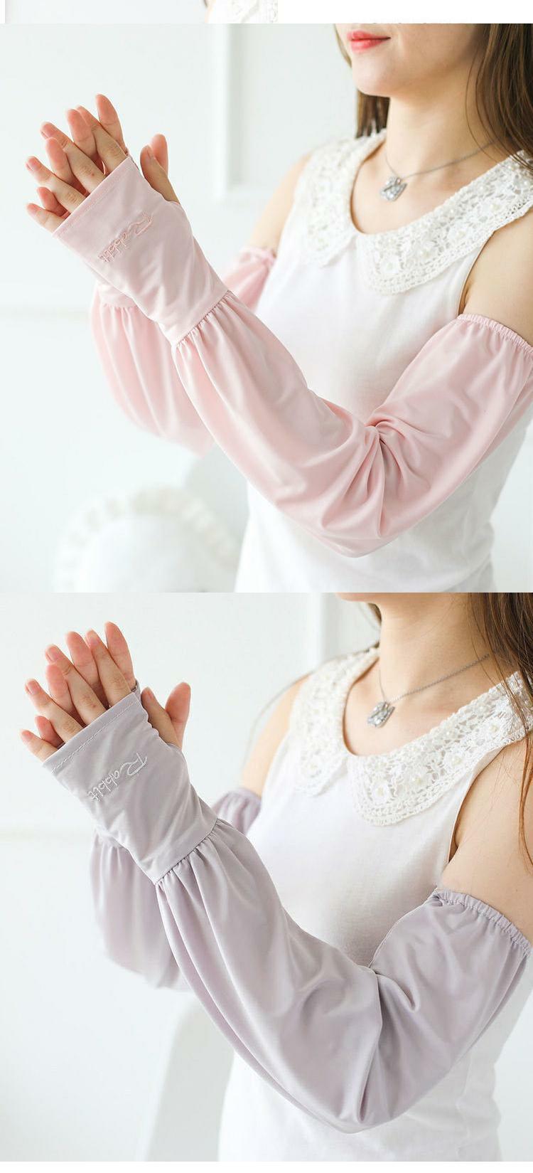 迈中恋 夏季宽松防晒开车冰丝袖套女薄款紫外线袖子手臂护臂手套冰