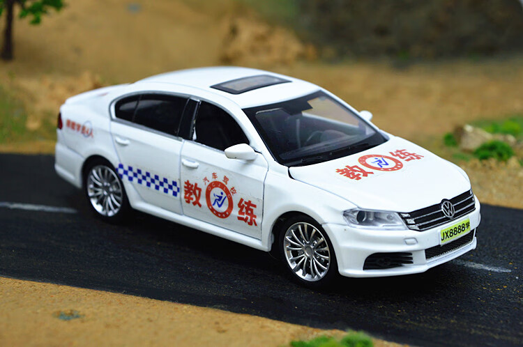 教练车模型玩具车 仿真大众教练车模型普桑驾校车礼物合金金属儿童