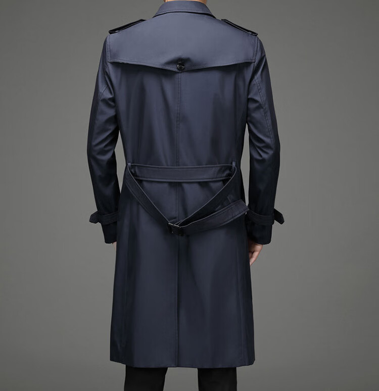 tillagello高端品牌轻奢侈品男装高档过膝长款风衣男韩版宽松翻领男士