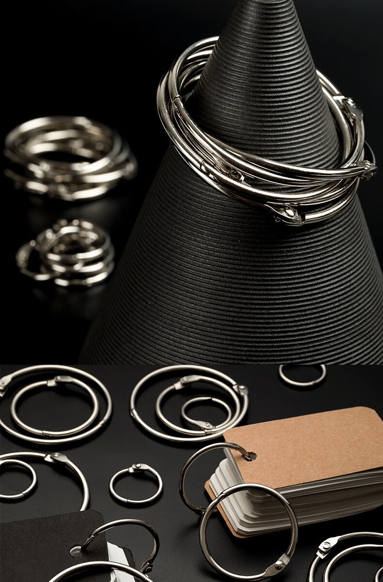 环小号大号diy活页笔记本可拆卸扣环线装订圈金属铁环大号51mm10个