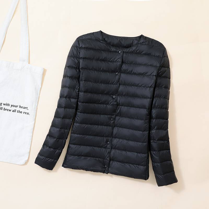 羽绒服内胆女新款无领保暖大号码内穿打底圆领秋冬季轻薄款内搭贴身