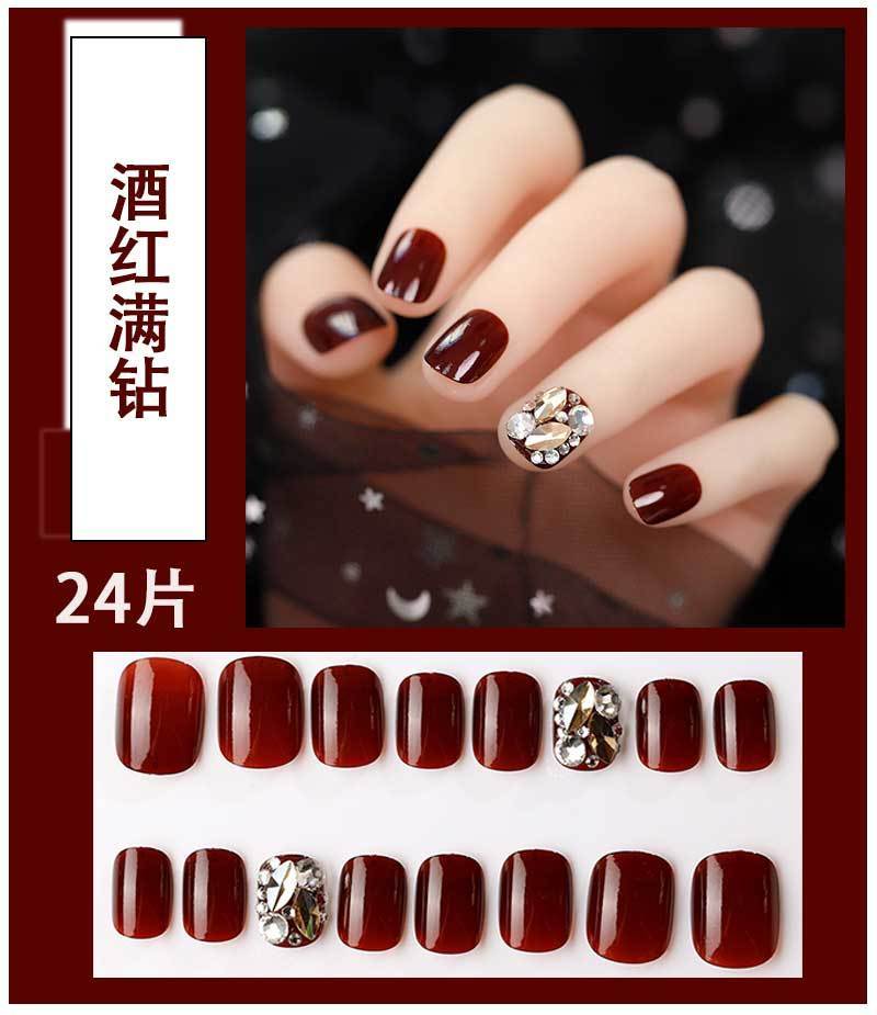 现发假指甲盖可拆卸夏天新款成品穿戴甲网红美甲贴片短指甲学生美甲片