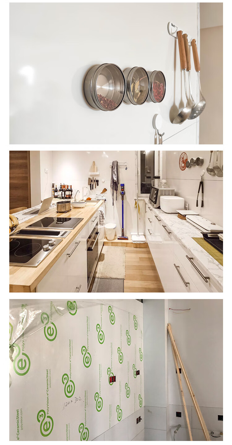 日本厨房珐琅板厨房防油污珐琅板家用白板面日本搪瓷珐琅版黑白板儿童