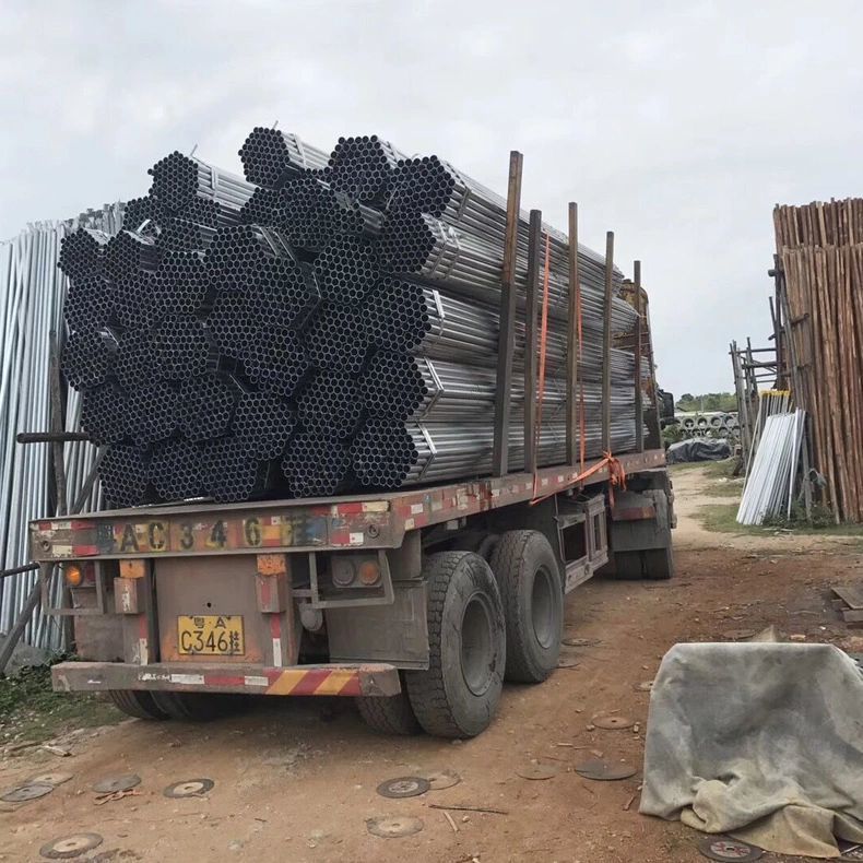 顾致树木支撑架大树支撑杆紧带式风支架园林绿化钢管支撑镀锌原色48圆