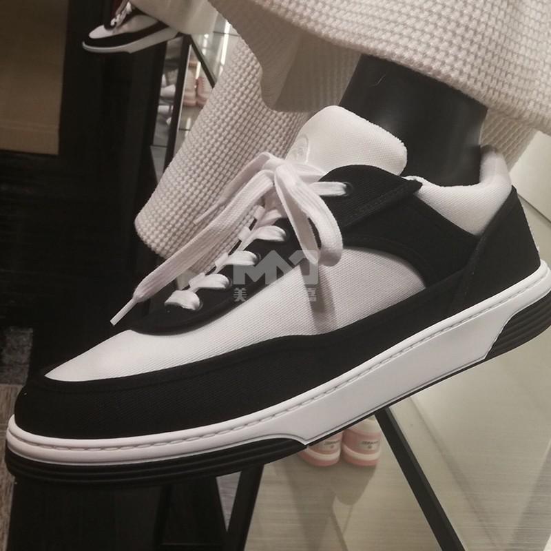 chanel香奈儿女士双色低帮板鞋运动鞋预售代购g37488x56157k2830粉色