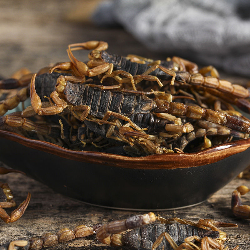 北京同仁堂中药材全蝎蝎子干全虫清水蝎子泡酒全虫全干食用蝎子20100g