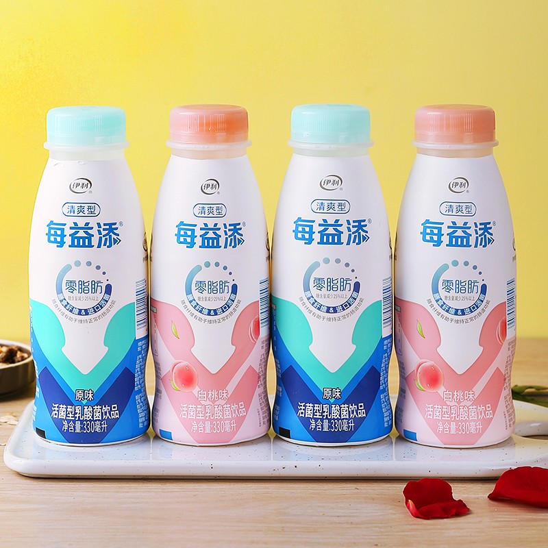 伊利 每益添 活性乳酸菌饮料零脂肪活菌型饮品 口味均分 10瓶