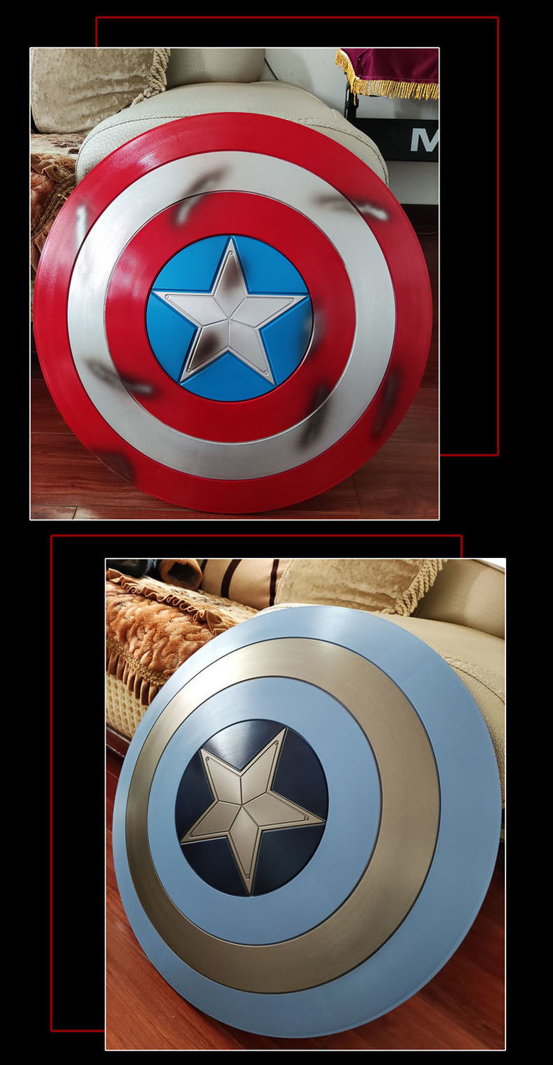 复仇者联盟4美国队长的盾牌1比1万圣节玩具cos道具挂件酒吧装饰 钢铁