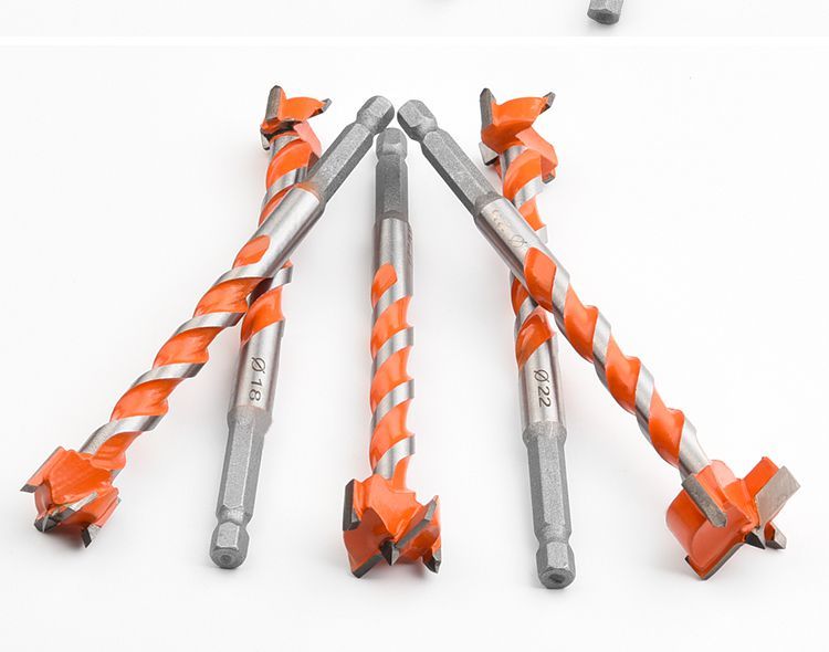 精选木工开孔器加长型木头钻头打孔开口器套装手电钻柜门铰链专用神器