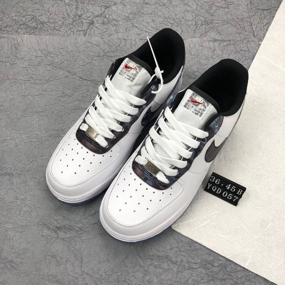 mmjzaj新款1 low 空军一号 白黑银 小伦纳德低帮板鞋 公司级 43【图片