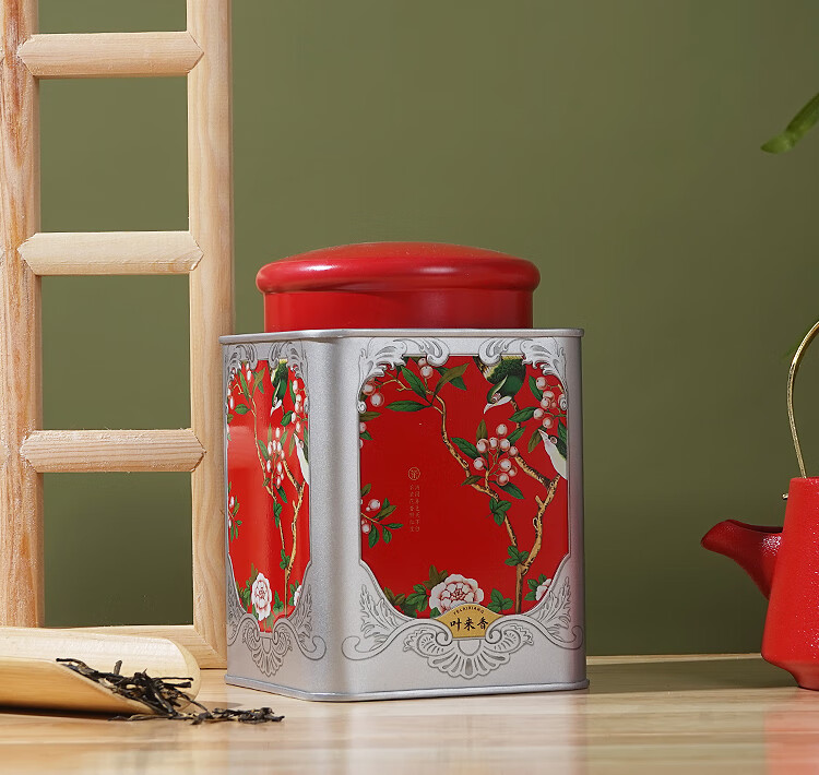 250g新会陈皮包装空礼盒铁罐陈皮罐密封储存罐茶叶罐伴手礼盒 茶绘160