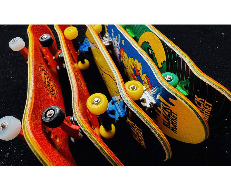 手指滑板专业板 blackmarket x 翻联名款滑板翻team枫木手指滑板bm