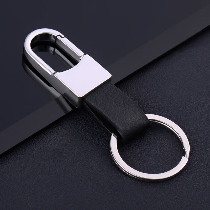 车钥匙挂件男女通用车钥匙扣 男士金属腰挂钥匙扣个性简约锁匙扣黑色