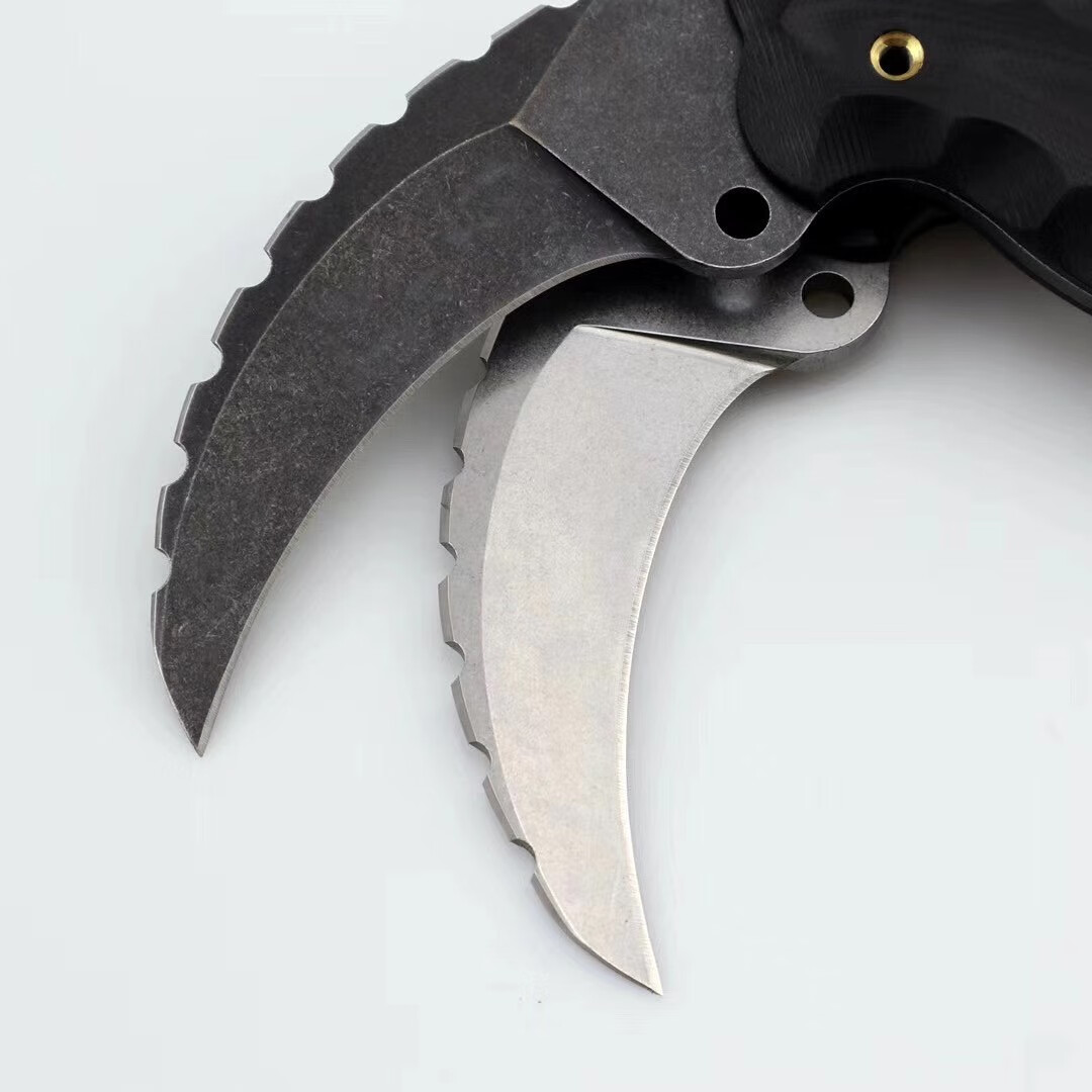 硕哥 新款刀石洗沧桑石洗刀户外直刀野营用刀身高硬度爪子刀g10防滑纹