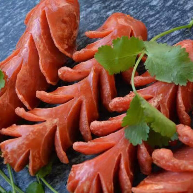 地摊炸肠小吃零食热狗脆皮肠东北烤红肠铁板烧烤肠批发12根2斤 12根1