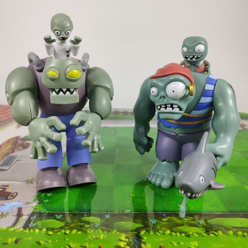 新款植物大战僵尸玩具海盗巨人僵尸可弹射僵尸博士僵王深海巨人2礼品