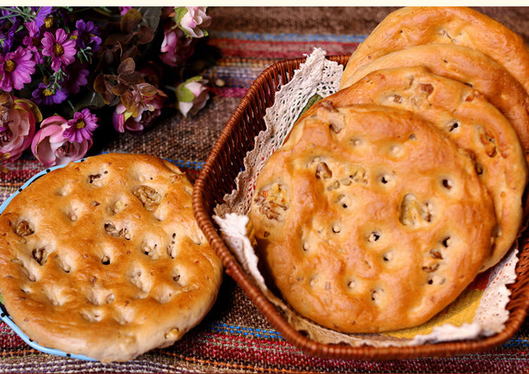 新疆辣皮子馕玫瑰花手工烤囊饼正宗早餐烧饼糕点特产小吃零食美食图片