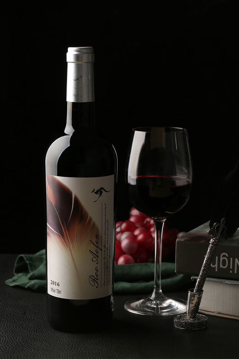 澳大利亚原瓶进口干红葡萄酒澳芬袋鼠750ml单瓶装送礼多规格可选澳芬