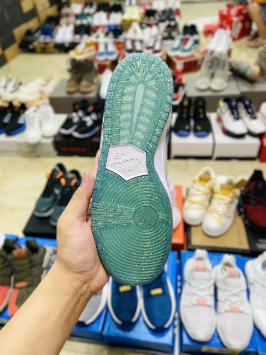 dunk sb男鞋莆田公司级冰雪奇缘腰果花黑白熊猫低帮女鞋情侣板鞋 石斑