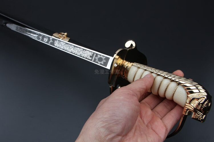 西洋剑指挥剑仪仗剑骑士指挥官刀剑酒吧装饰道具动漫刀剑未开刃 蓝色