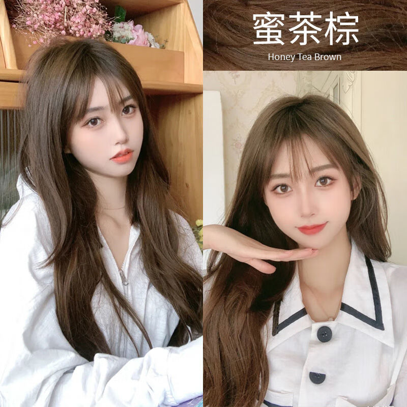 染发剂自己在家染头发膏天然流行色亚麻蓝黑奶茶色学生 自然黑【无需