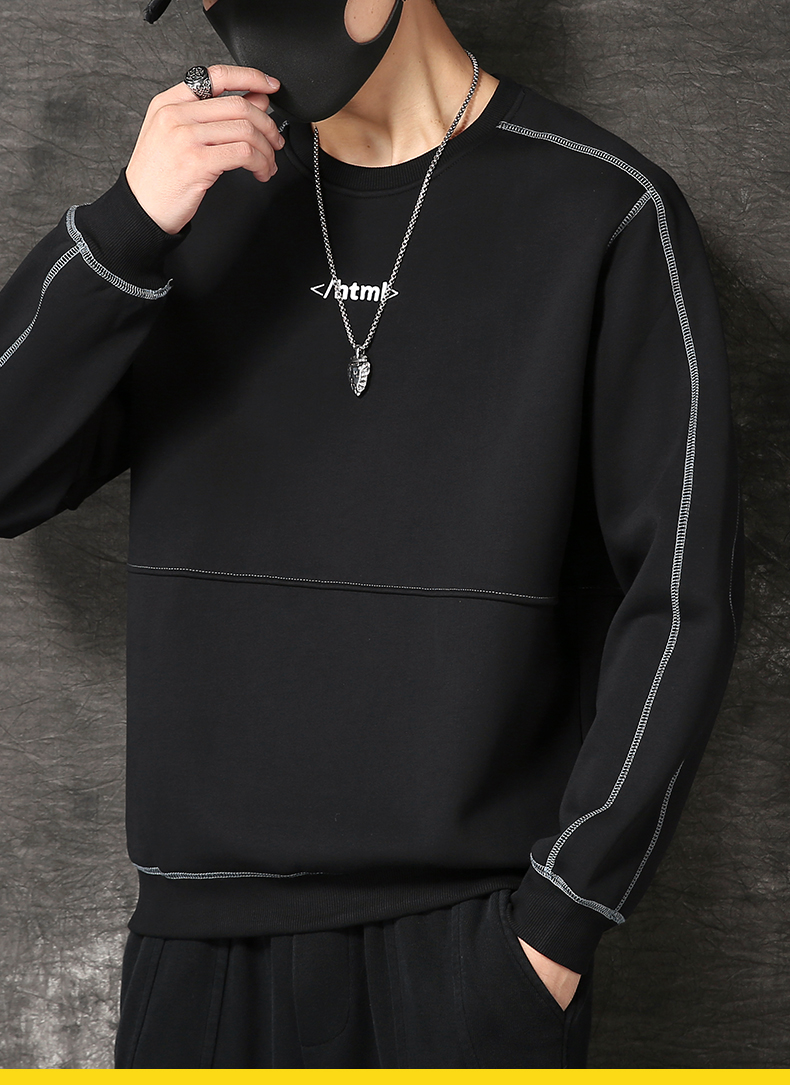 65夫悟高端品牌轻奢男装高档卫衣男宽松秋冬季新款加厚保暖潮牌ins