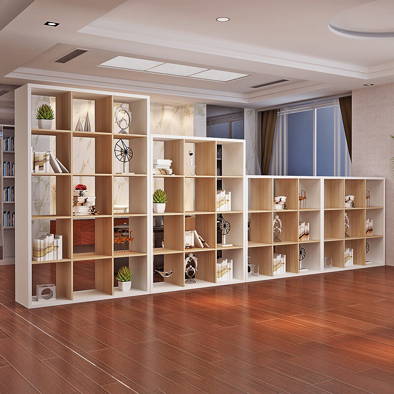 办公室组合储物屏风置物格子柜展示柜隔断柜玄关文件书柜书架定制6