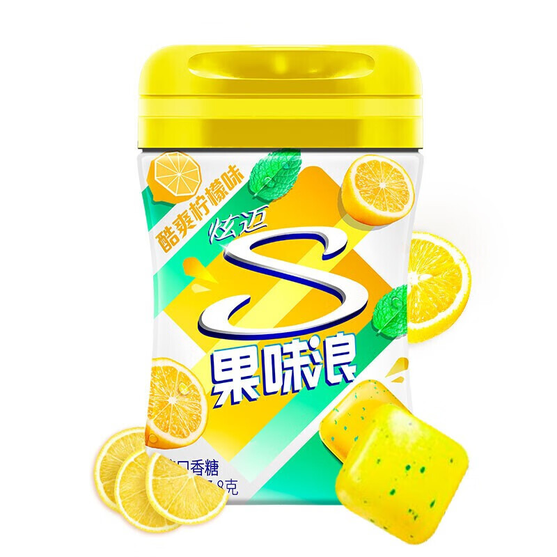 炫迈stride王一博代言浪起来糖口香糖解馋酷爽柠檬味378g新老包装随机