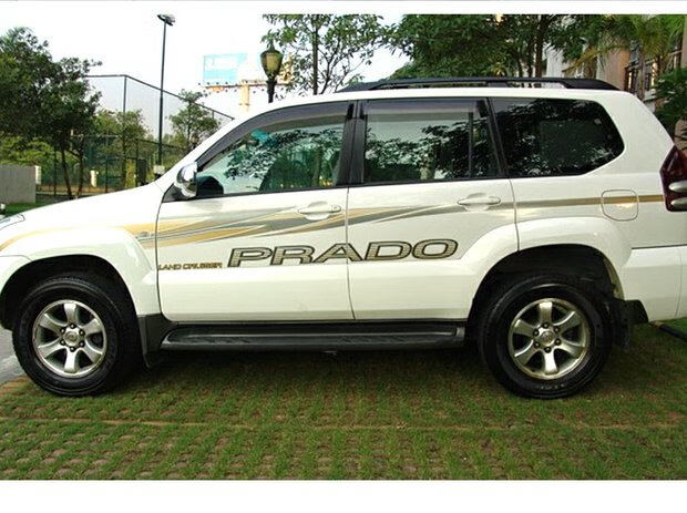 小城伊香 适用于03-09老款霸道车身彩条普拉多个性汽车拉花腰线整车彩