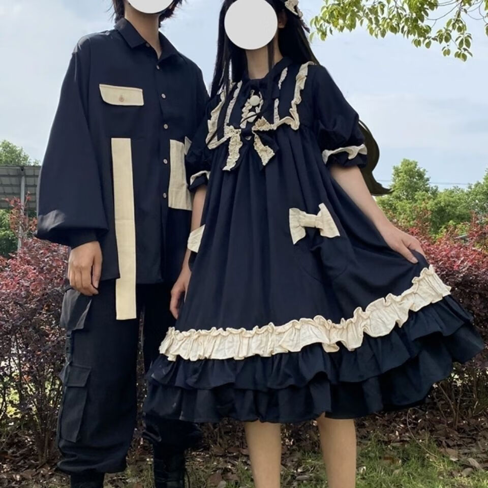 61020265特价捡漏高档轻奢品牌情侣装洛丽塔lolita长袖op