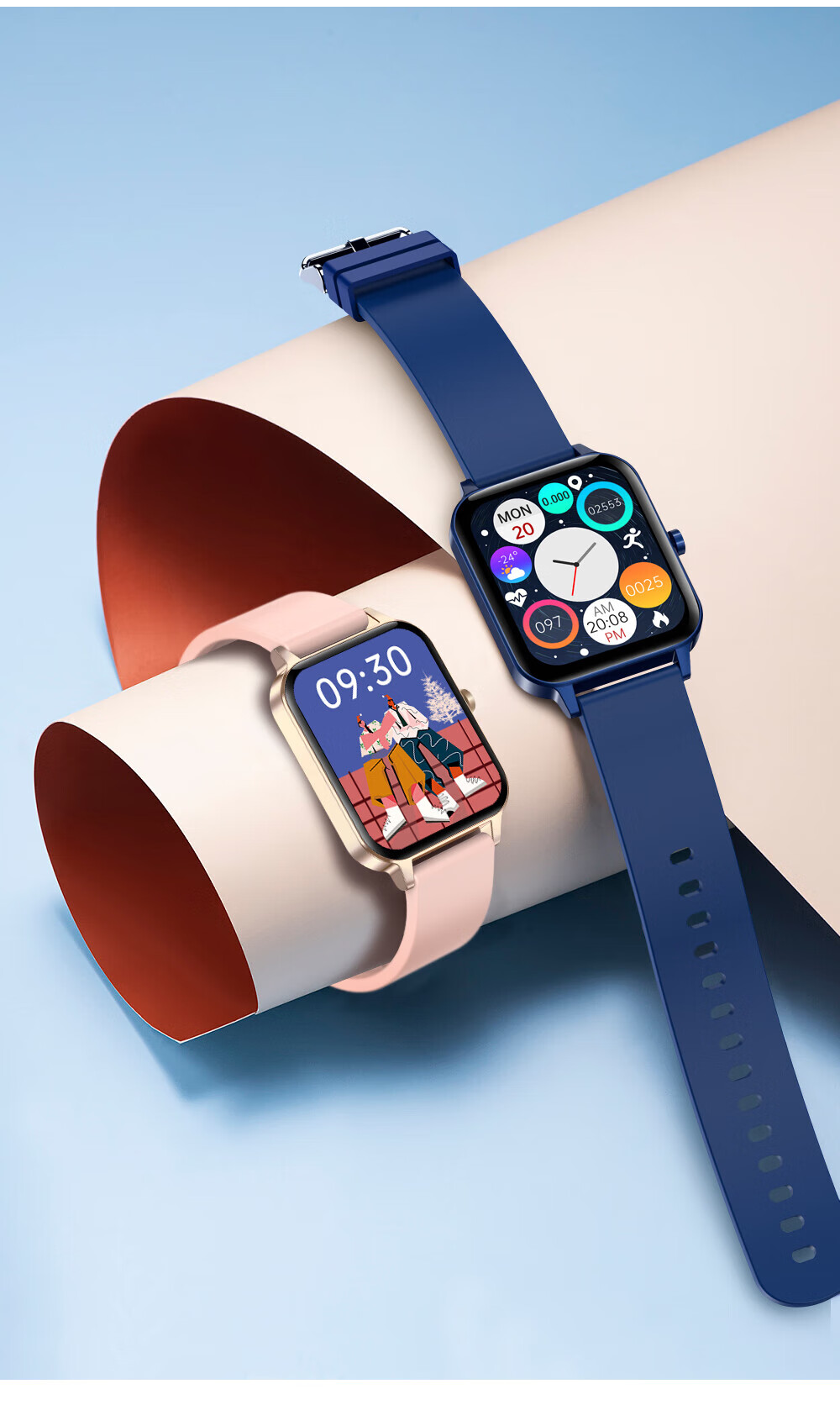 华为同款智能手表oppovivo手机太空人智能手表女蓝牙电话运动 钢带