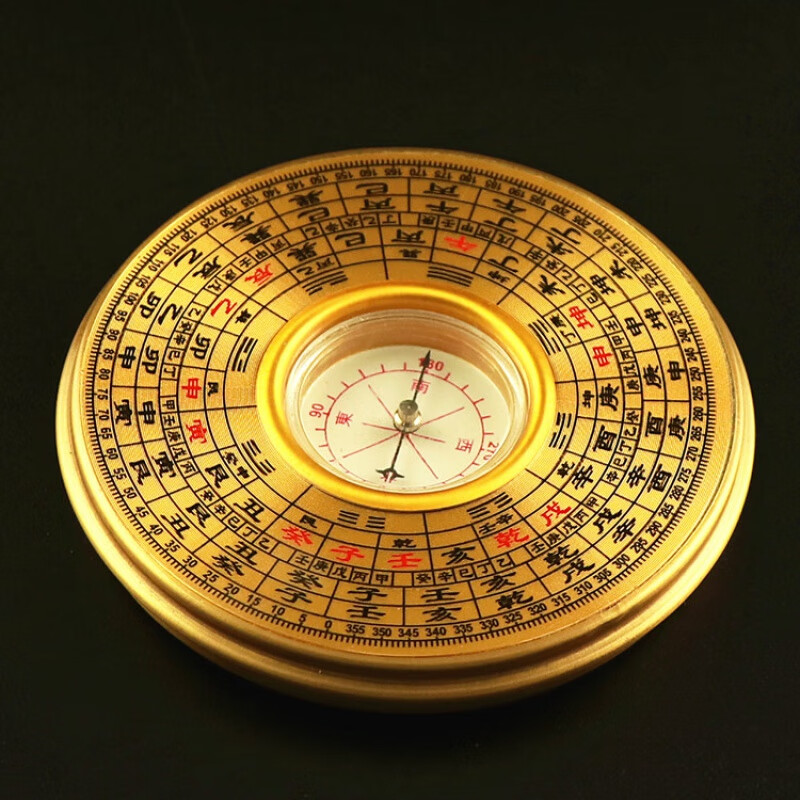 适用2寸纯铜实心小罗盘随身携带袖珍型迷你风水盘高精度新品公司礼品