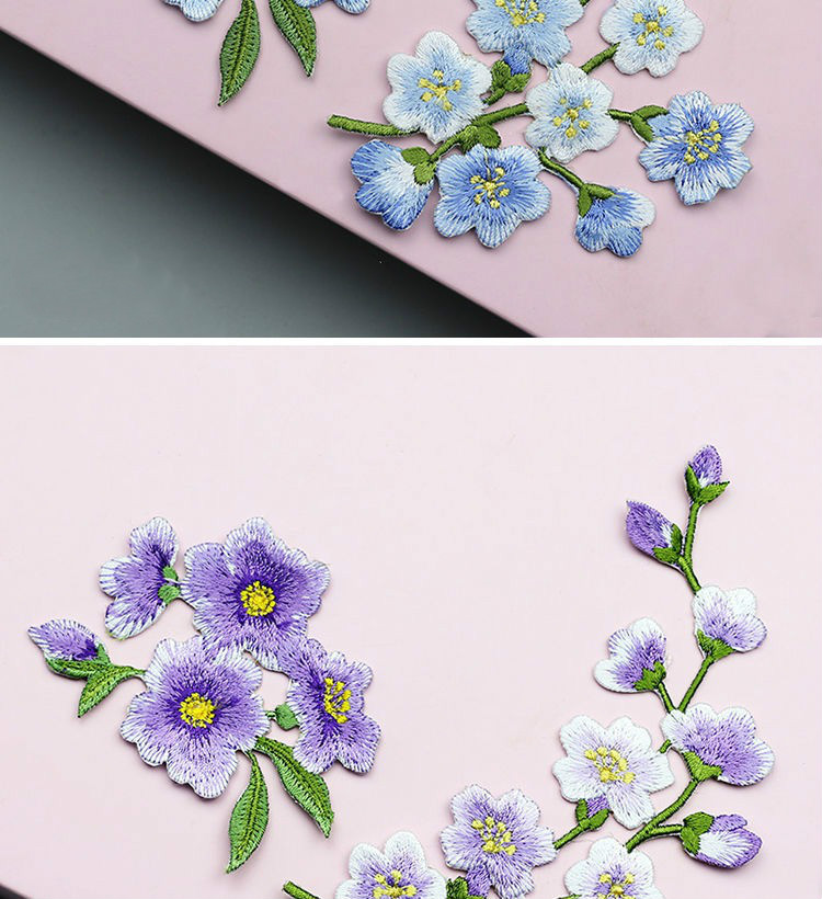lucaly毛衣贴花刺绣小花布贴时尚日韩风樱花补丁贴补衣服的图案花背胶
