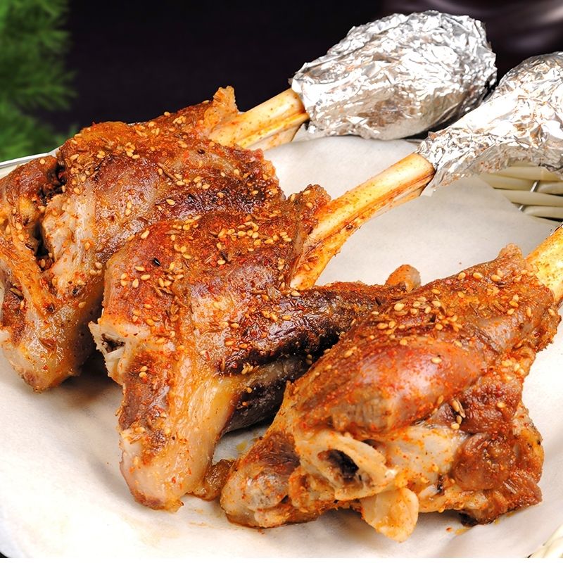 新鲜羊小腿 带拐筋羊腱子腿 羊腿带骨髓生 整只羊腿 切断发货 4斤装4