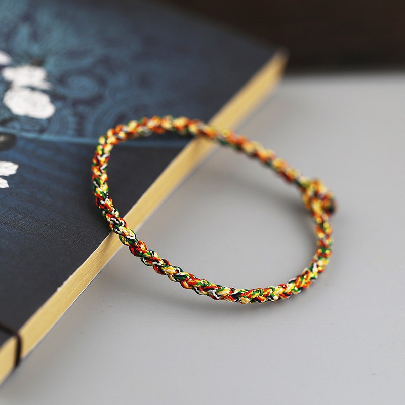 端午节传统五彩绳五色丝手工编织手链男士个性简约潮流情侣手绳女民族