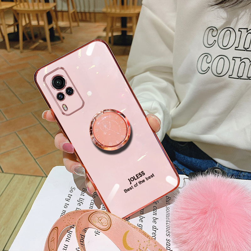 vivox60手机壳秋冬新款毛绒毛球vivox60pro全包镜头x60硅胶防摔保护套