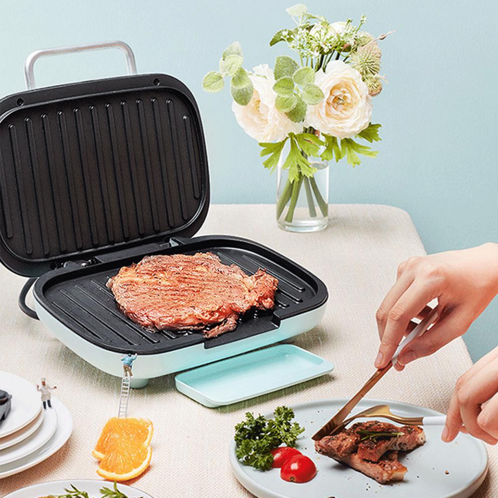 美的电饼铛煎烤机多功能煎牛排机上下悬浮自动控温 mc-jk