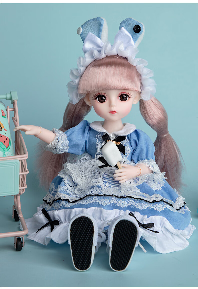 bjd6分玩偶女过家家娃娃30厘米女孩礼物仿真公仔公主玩具洋娃娃抖音
