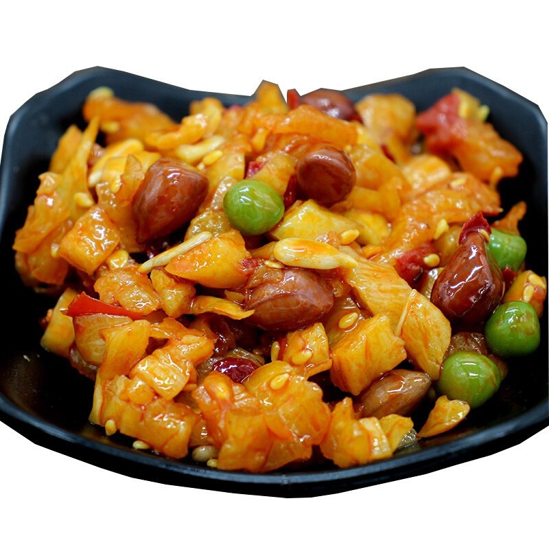 凉菜即食素菜小菜五仁酱丁萝卜干咸菜微辣早餐开胃下饭菜酱菜500g