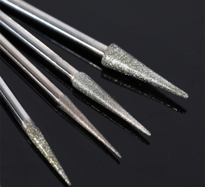 电动玉石翡翠打磨头扩孔针钻孔打孔工具玉雕石雕刻金刚砂钻头d针 琥嘉