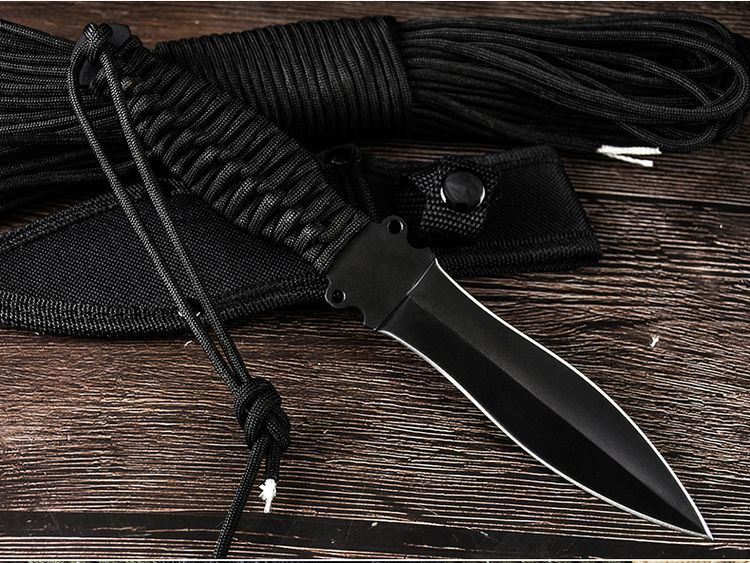 琦莎氚气刀 随身 户外小刀军工刀 直刀狼瑔刀具防身军刀军工开刃 绝影