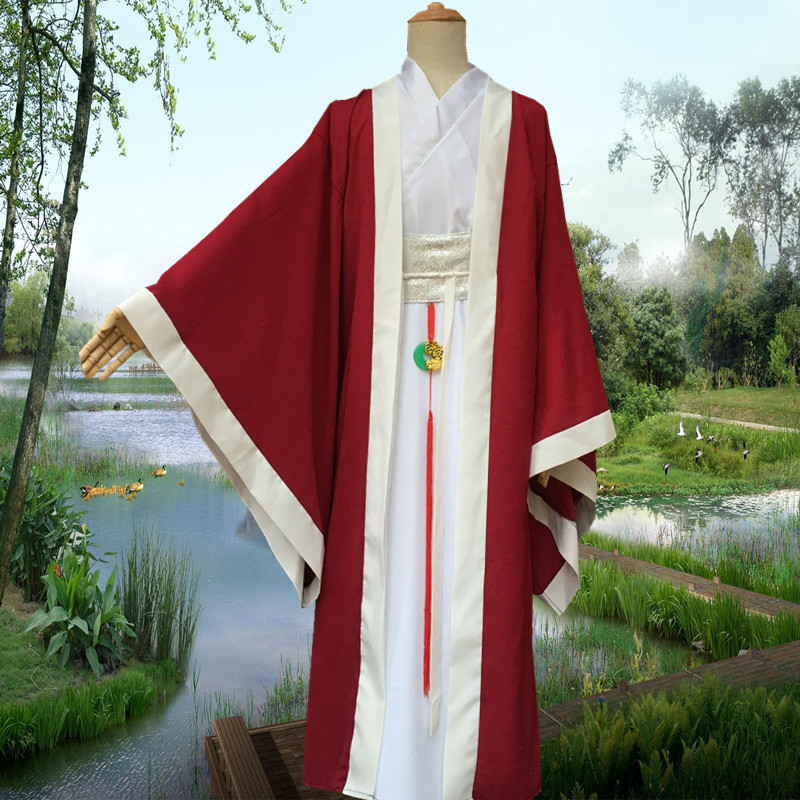 长袍汉唐古装汉服男仙气大袖侠古风帅气公子写真剑客交领长袍大氅白色