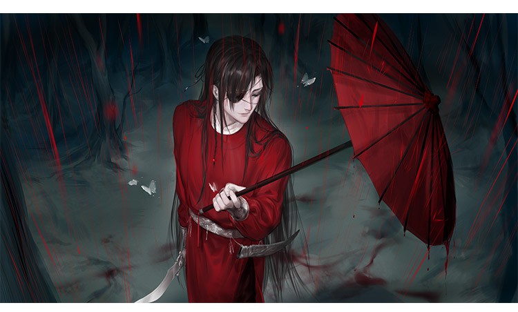 天官赐福雨伞天官赐福晴雨伞太子悦神谢怜花城动漫周边黑胶遮阳太阳伞