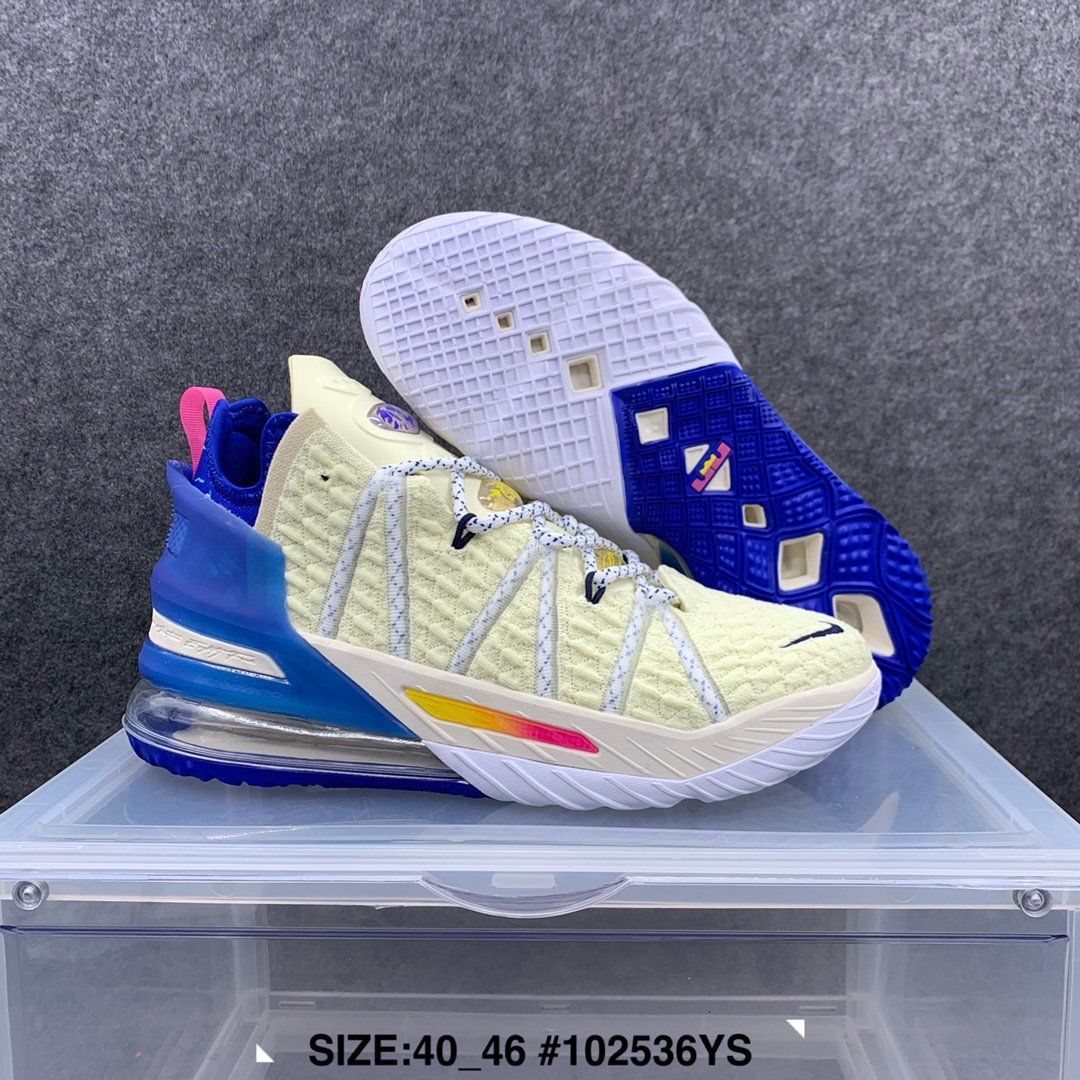 18中国玉气垫实战篮球鞋lbj18黑紫金中国红黑白彩虹运动鞋18代玉玺39