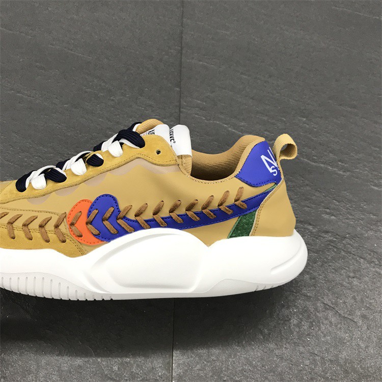 小丑鞋春季新款低帮皮面轻质休闲软底小丑憨憨面包大头松糕鞋男网红