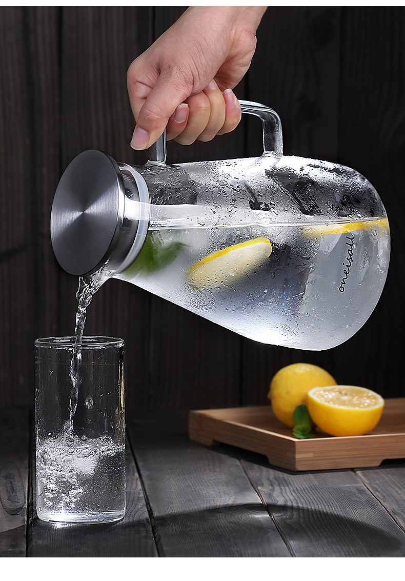 装豆浆的容器凉水杯玻璃超大容量冷水壶家用装水容器透明扎壶豆浆储