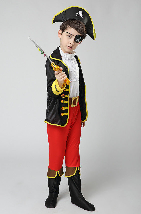 服饰道具海盗男船长服cos海盗加勒比海盗造型服男女化妆舞会黑色90