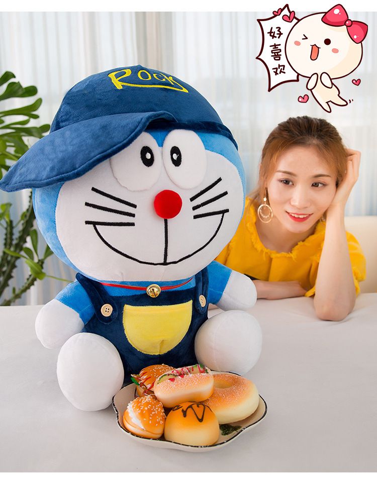 【抖音同款】机器猫公仔 创意戴帽穿衣叮当猫公仔毛绒玩具卡通动漫哆