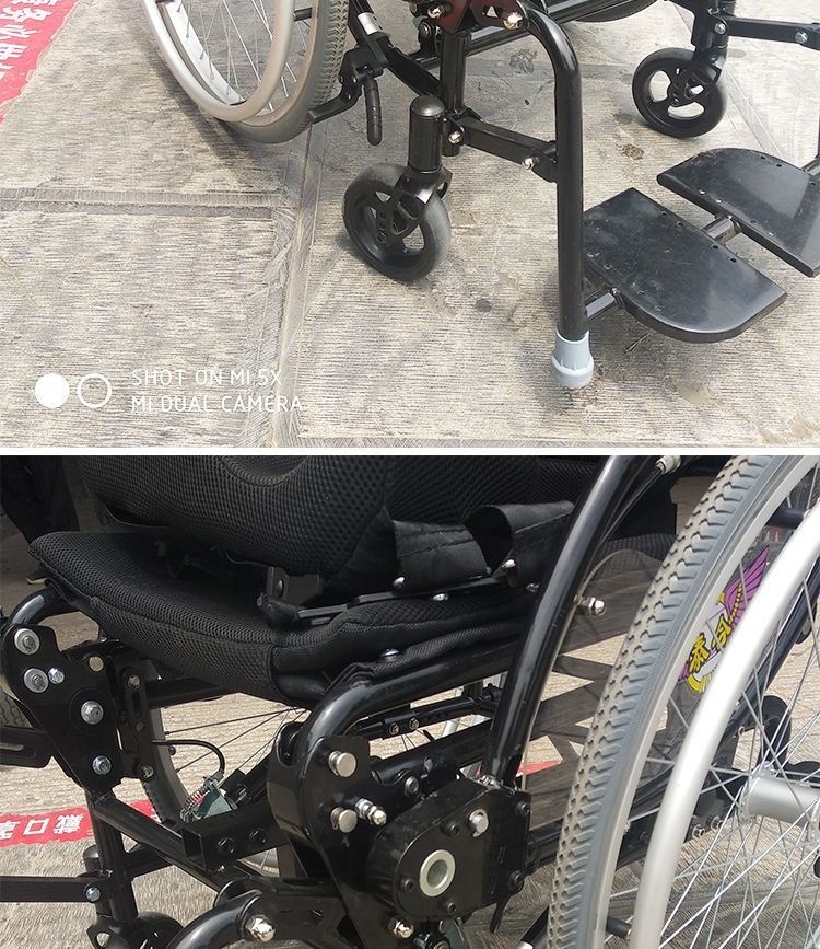 手动站立轮椅全自动截瘫瘫痪老人运动轮椅可站立可折叠便携电动站立